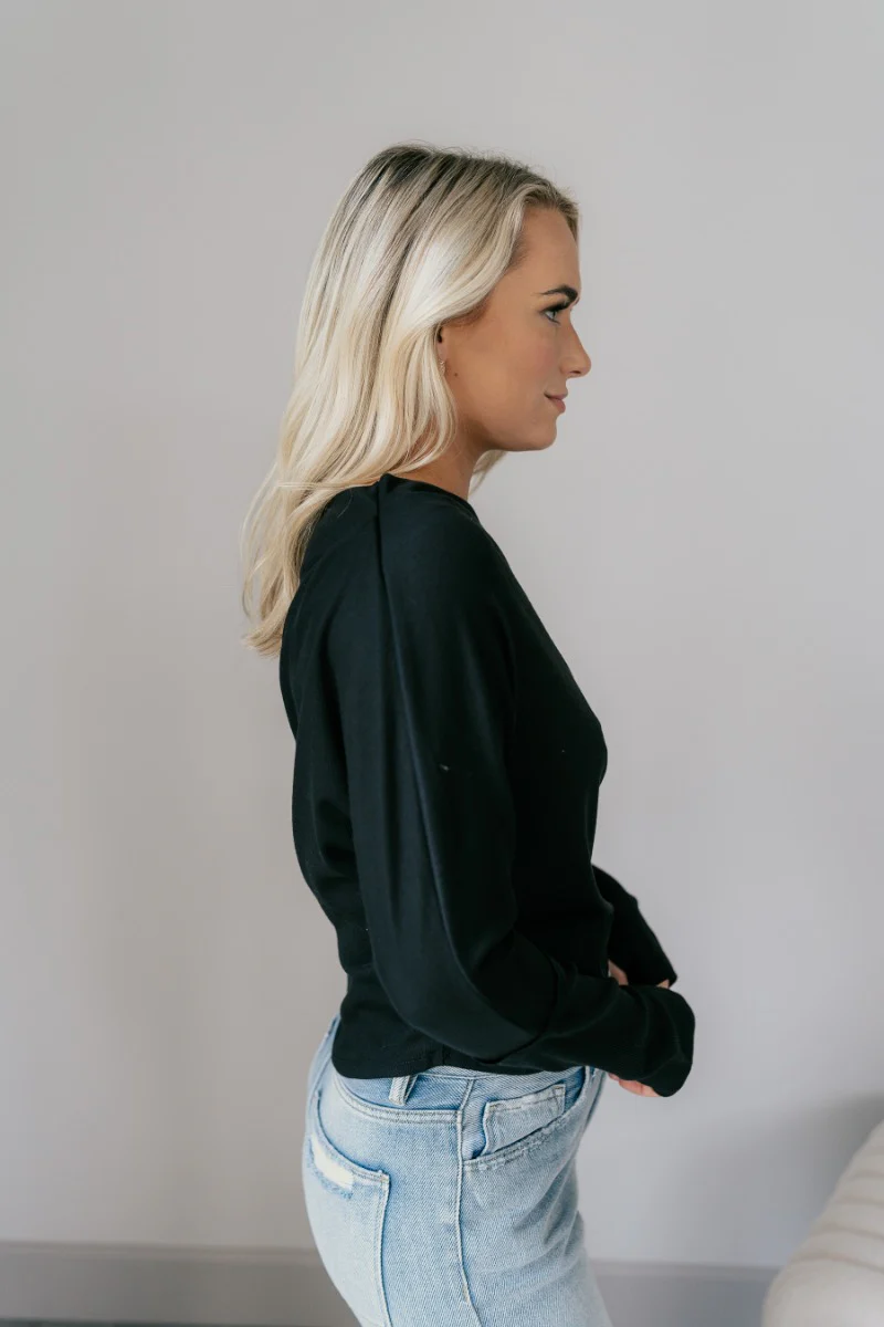 Camille Black Off-The-Shoulder Top - Image 4