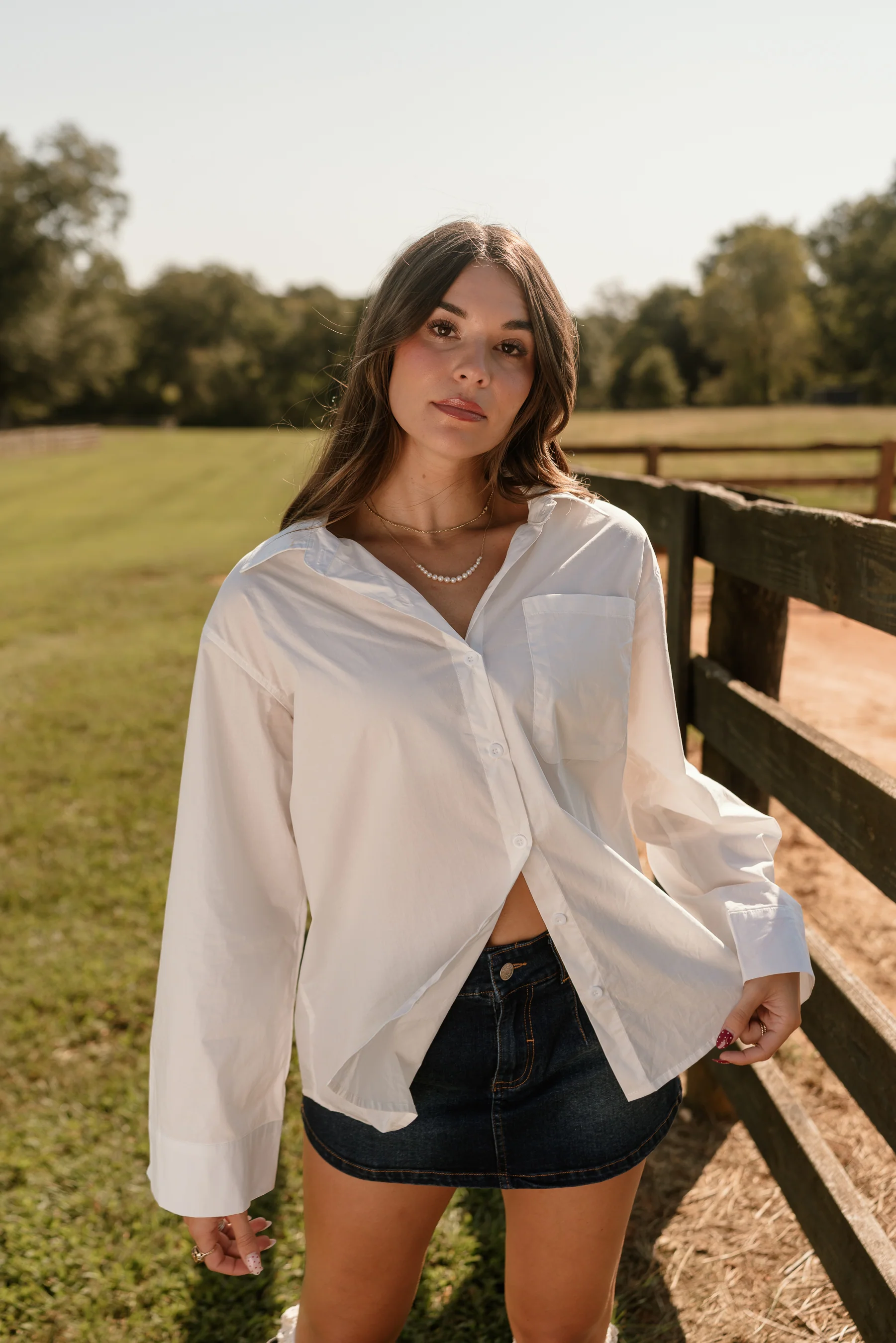Carina White Button-Up Top - Image 4