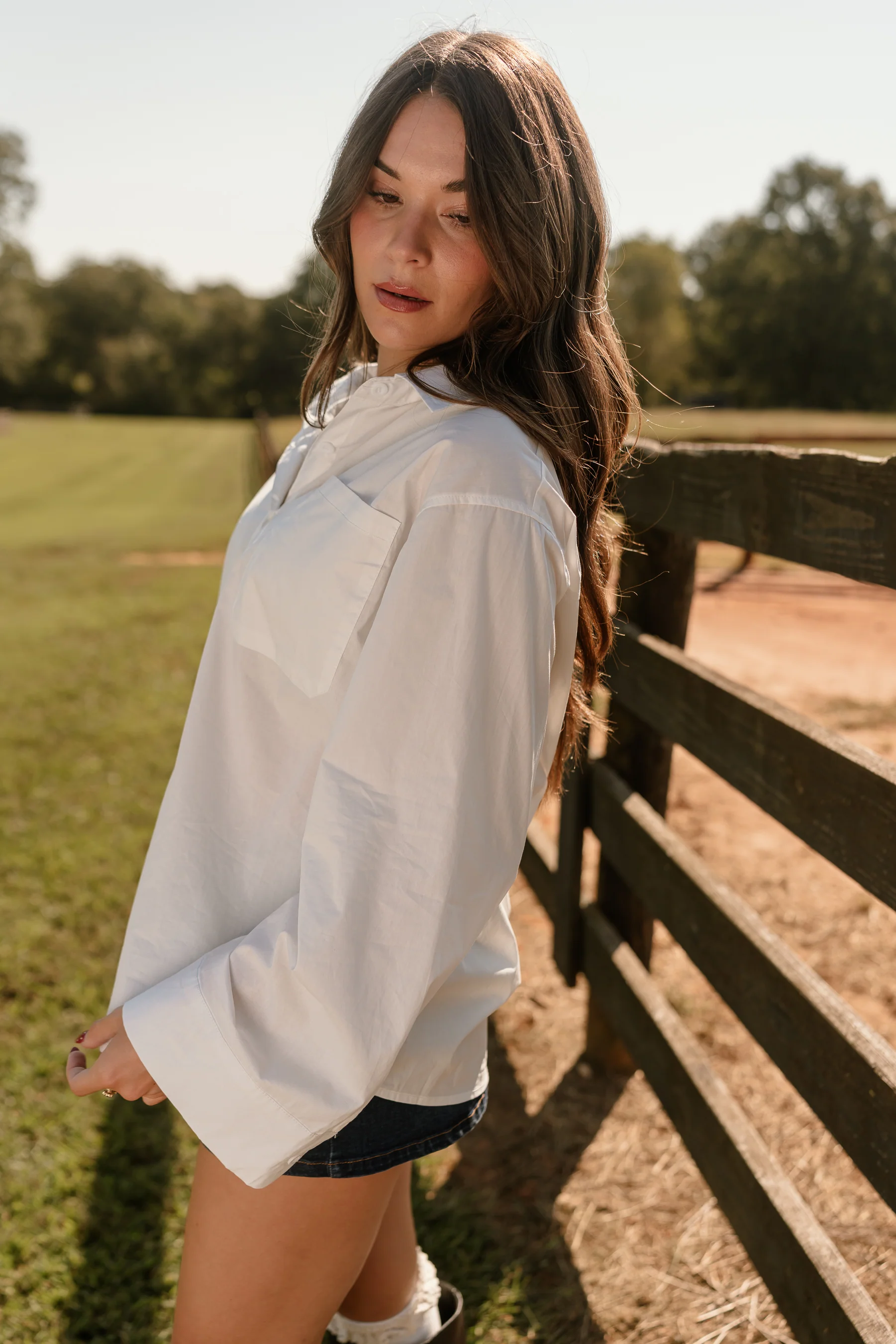 Carina White Button-Up Top - Image 6