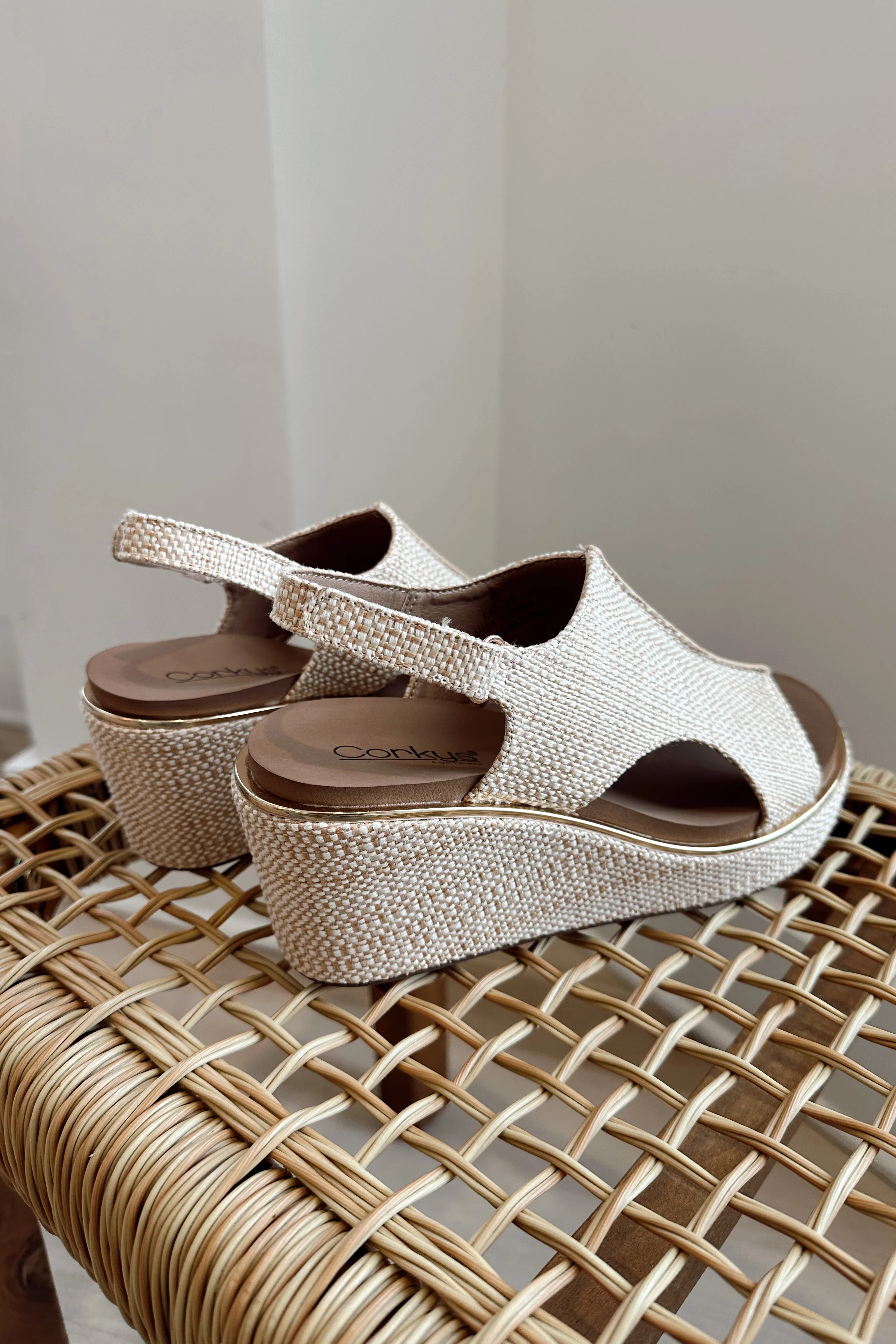 Corkys Carley Raffia All Wedge Sandal - Image 3