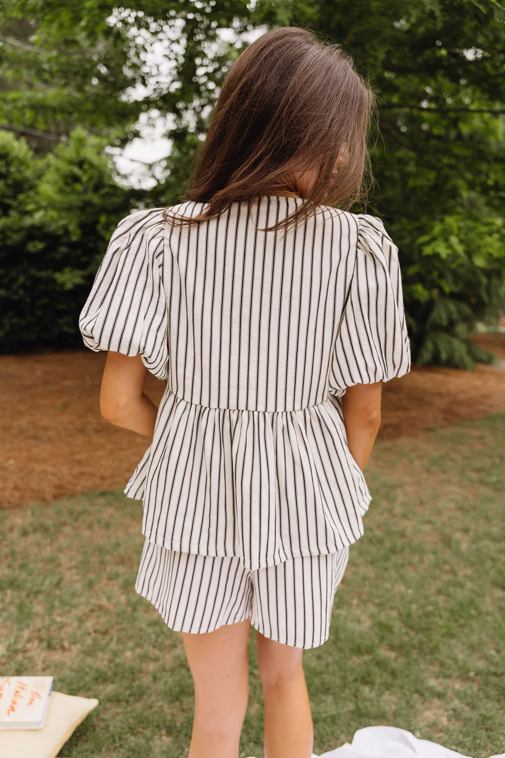 Carly White & Black Striped Shorts - Image 4
