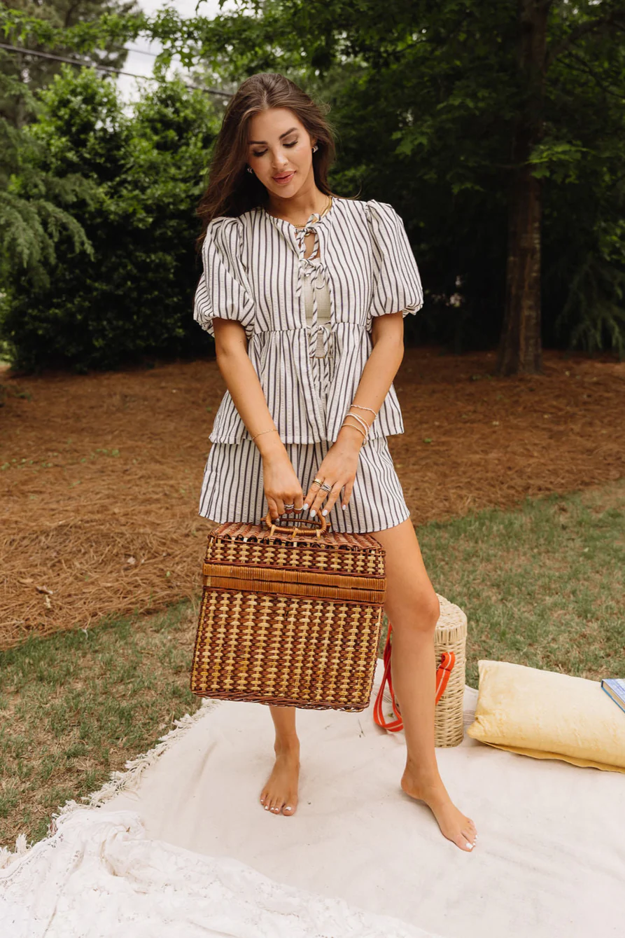 Carly White & Black Striped Shorts - Image 7