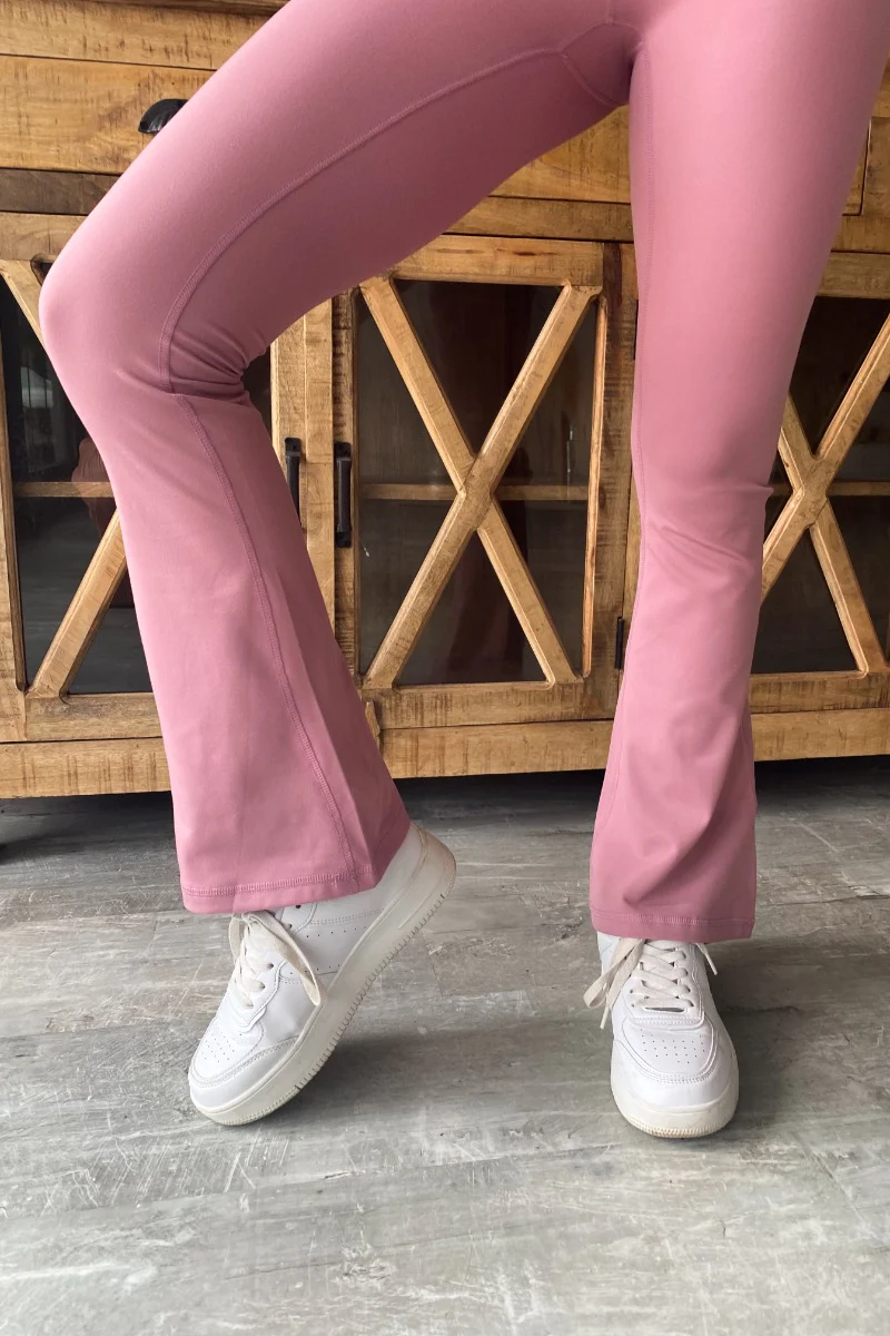 Carmen Flared Leggings in Mauve - Image 8