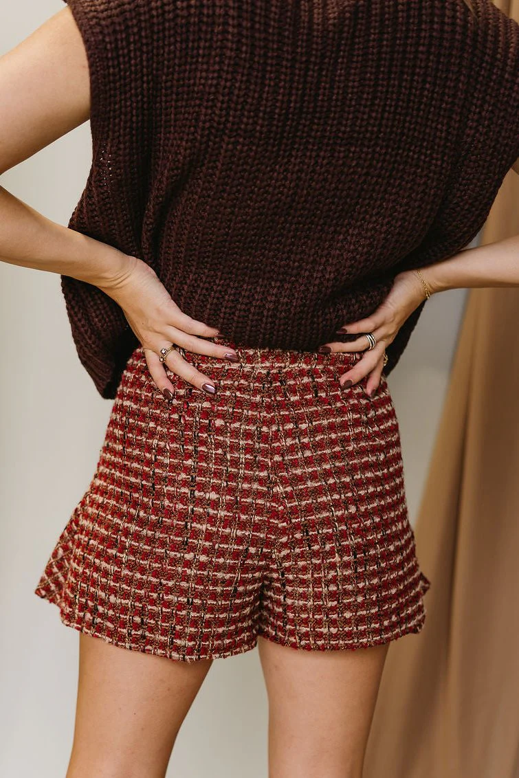 Carolina Rust Tweed Ruffle Skort - Image 6