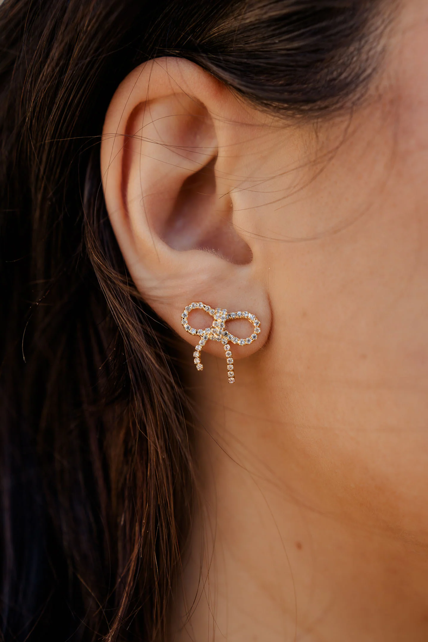 Bailey Bow Rhinestone Earrings