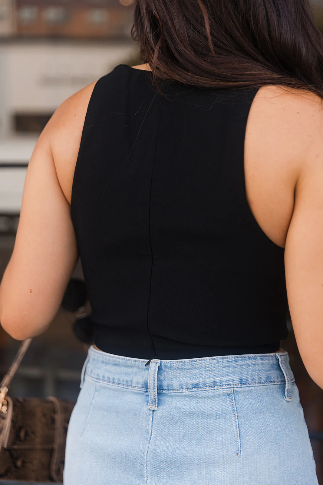 Cecilia Black Cowl Neckline Tank - Image 3