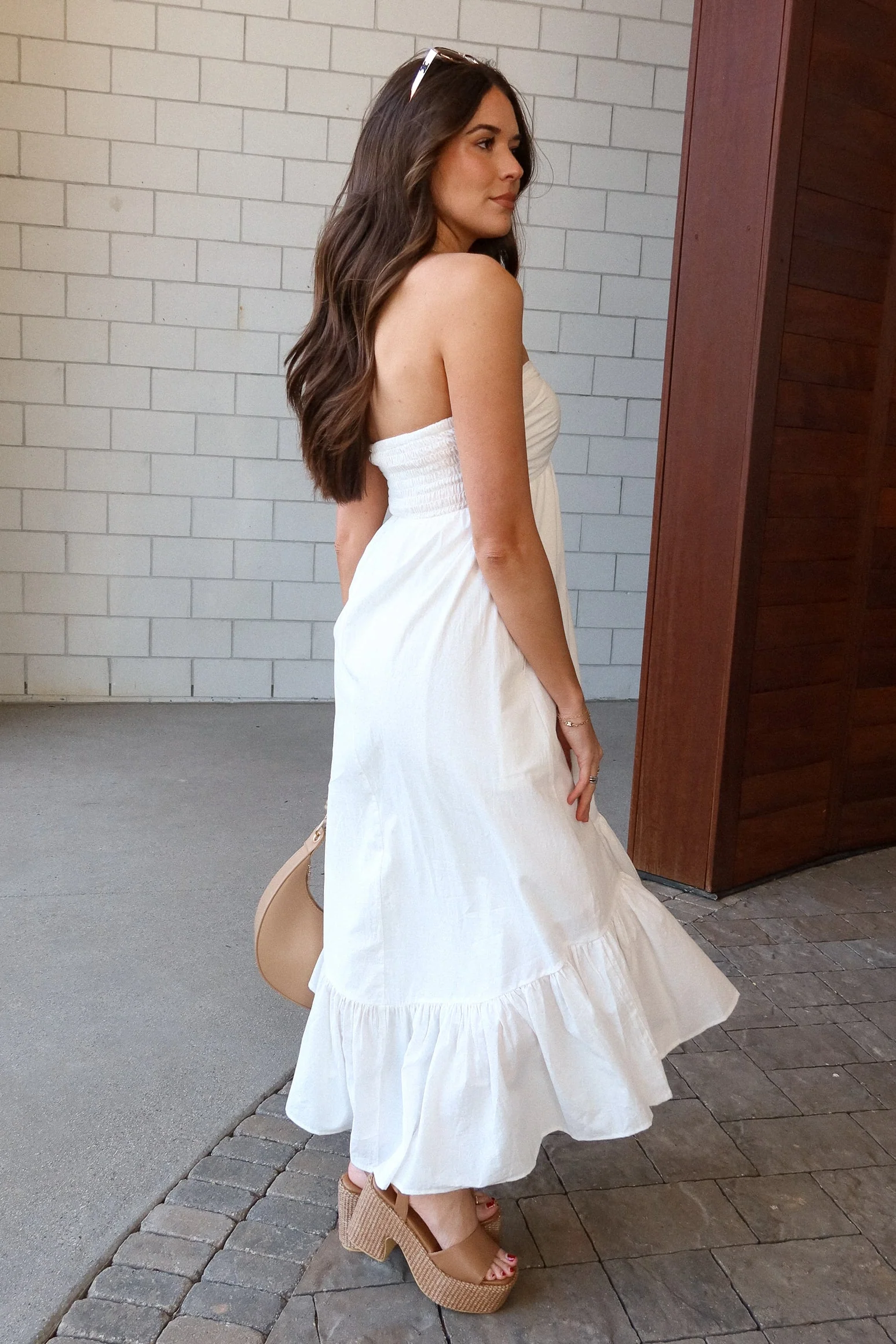 Celia Off White Sweetheart Midi Dress - Image 5