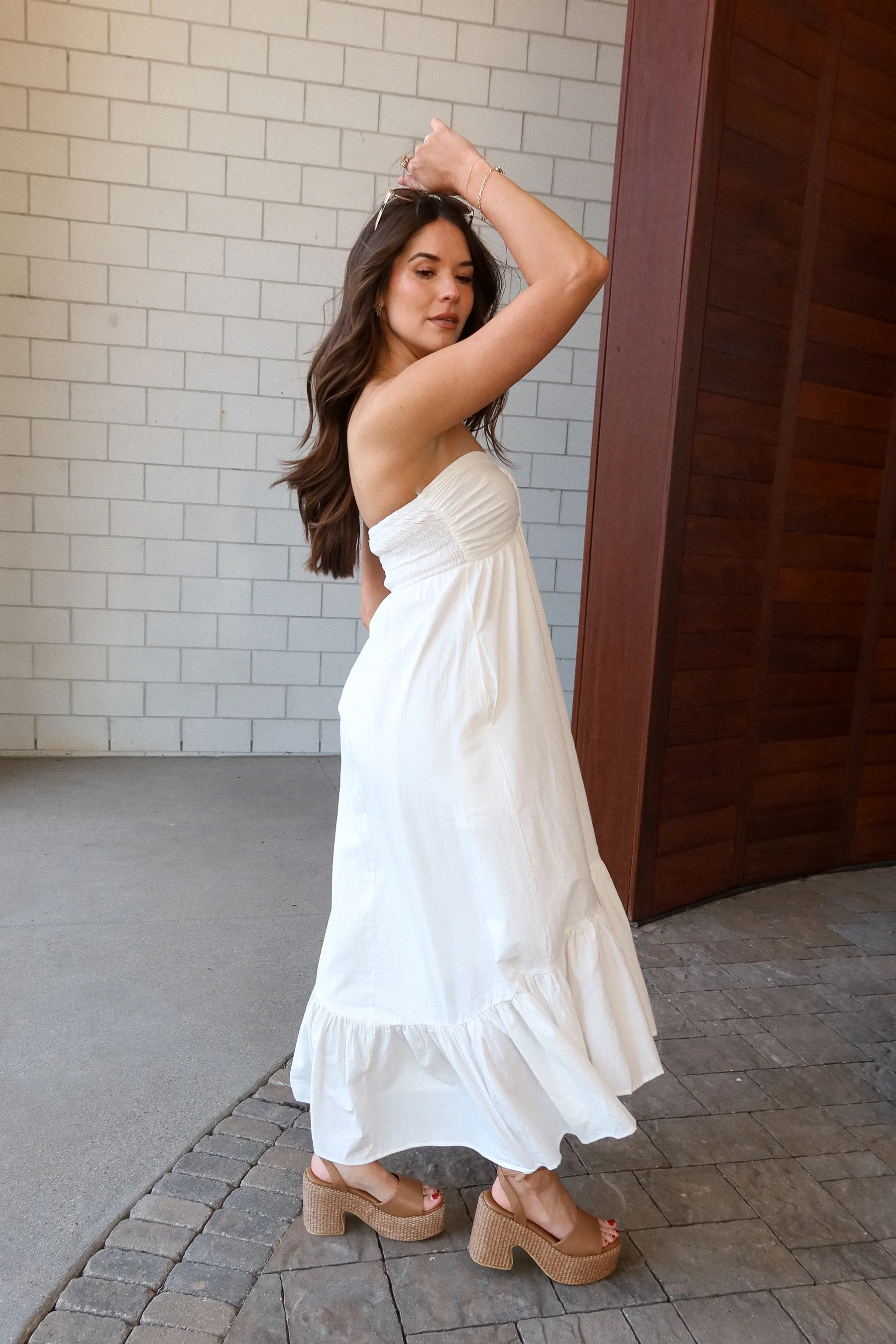 Celia Off White Sweetheart Midi Dress - Image 6