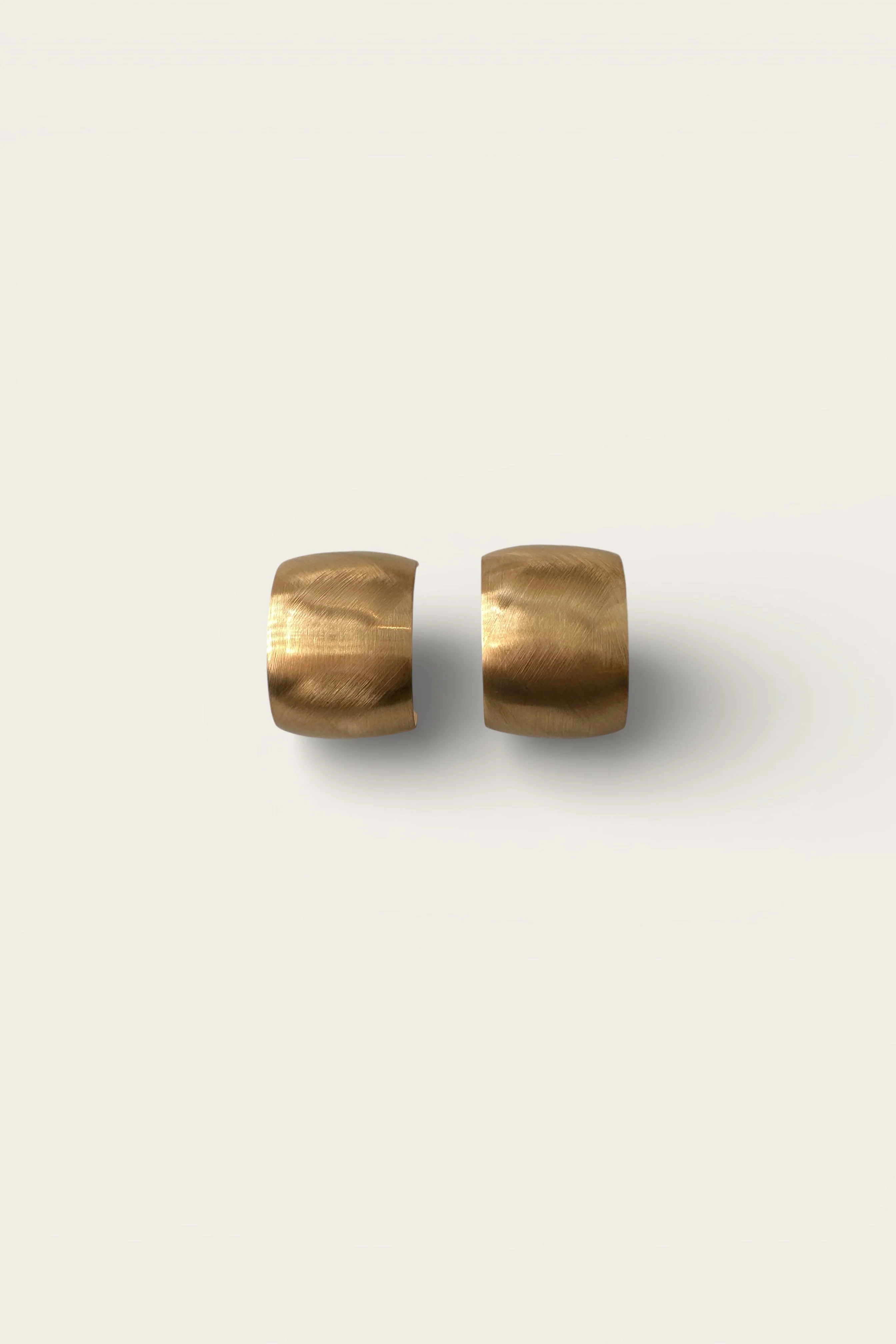 Celine Gold Brushed Hoop Earring - Image 2