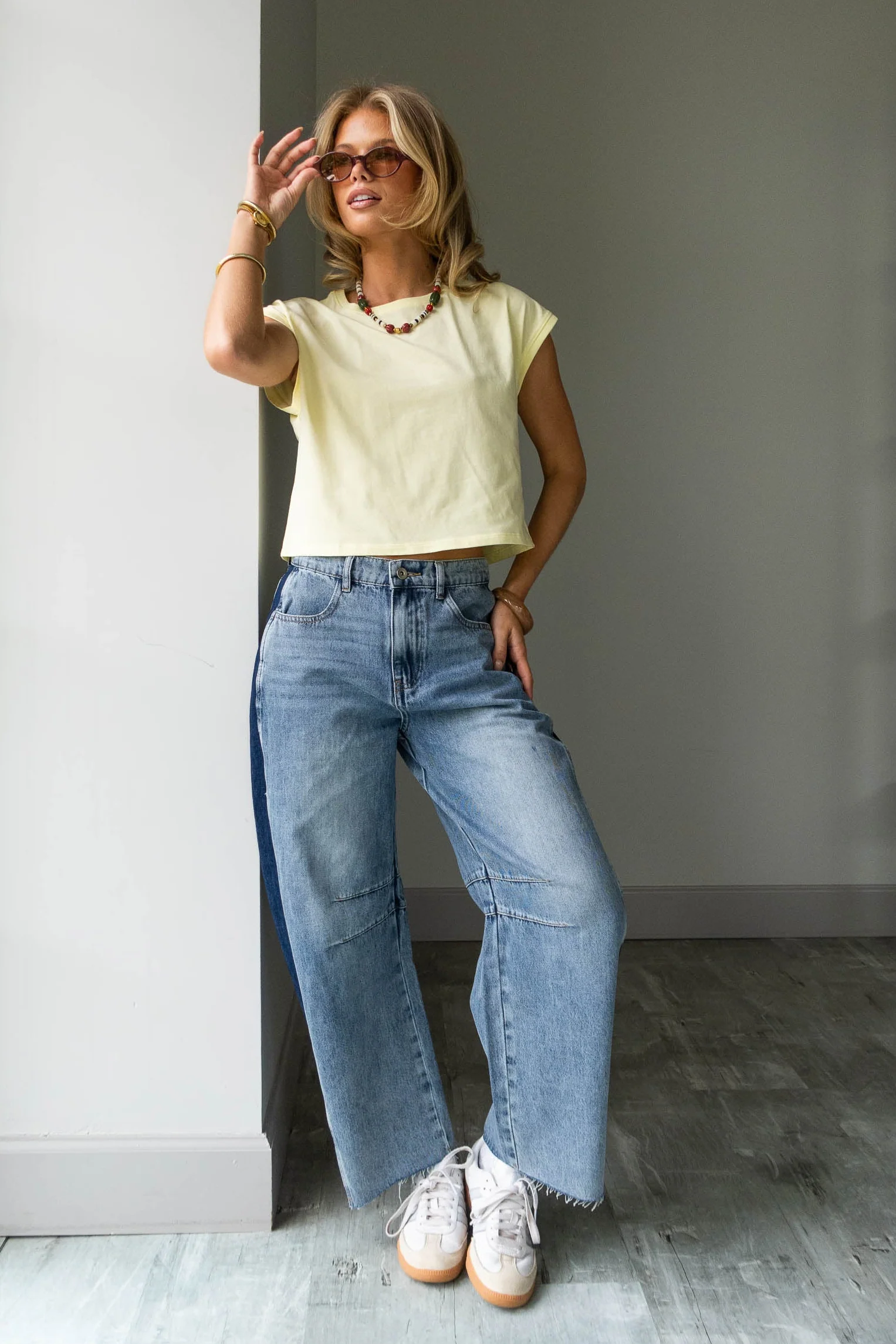 Celine Pale Yellow Short Sleeve Top - Image 3