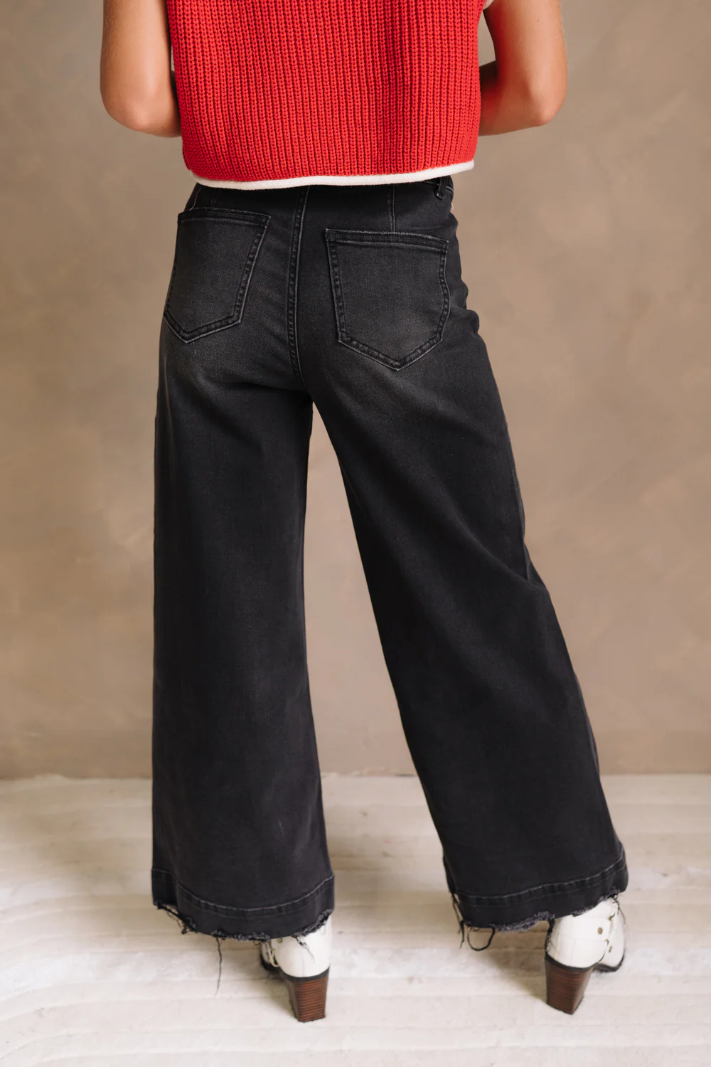 Ceros: Florence Black Wide Leg Jeans - Image 5