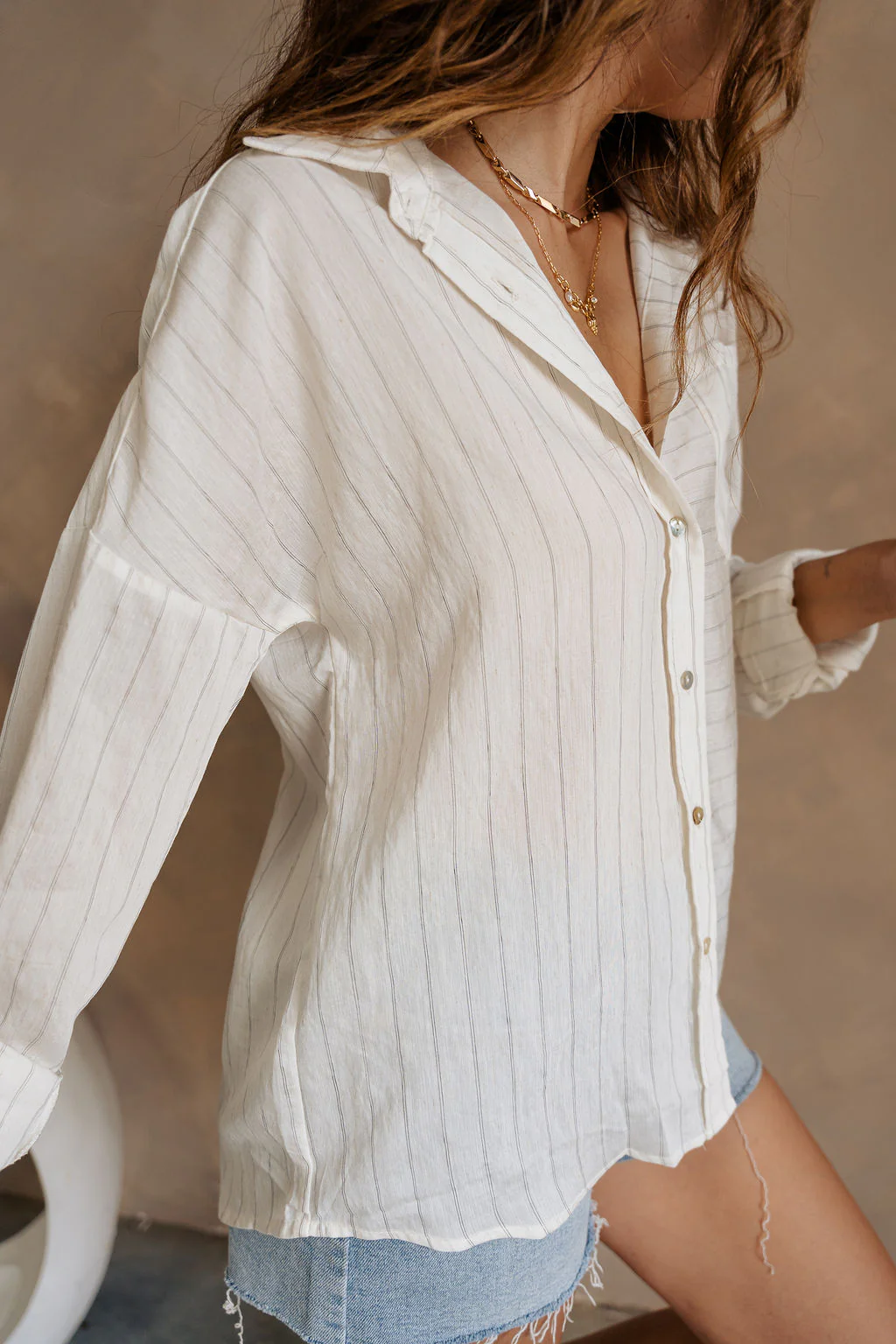 Charlie White & Black Stripe Button-Up Top - Image 6