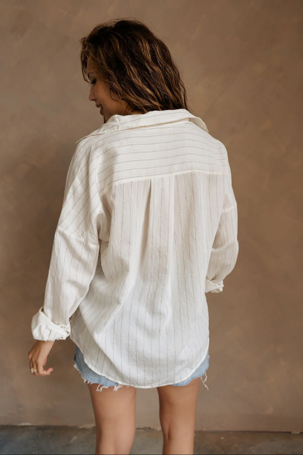 Charlie White & Black Stripe Button-Up Top - Image 7