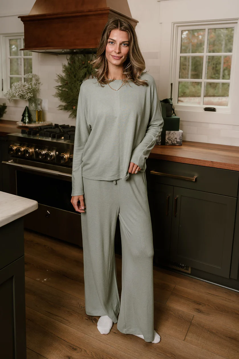 Charlotte Sage Green Loungewear Set