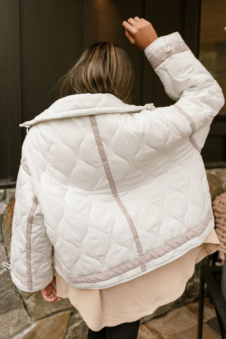 Charlotte White Quilted Puffer Jacket - Image 4
