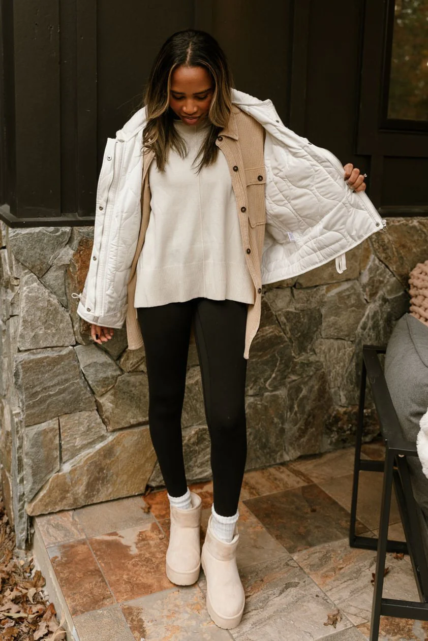 Charlotte White Quilted Puffer Jacket - Image 9