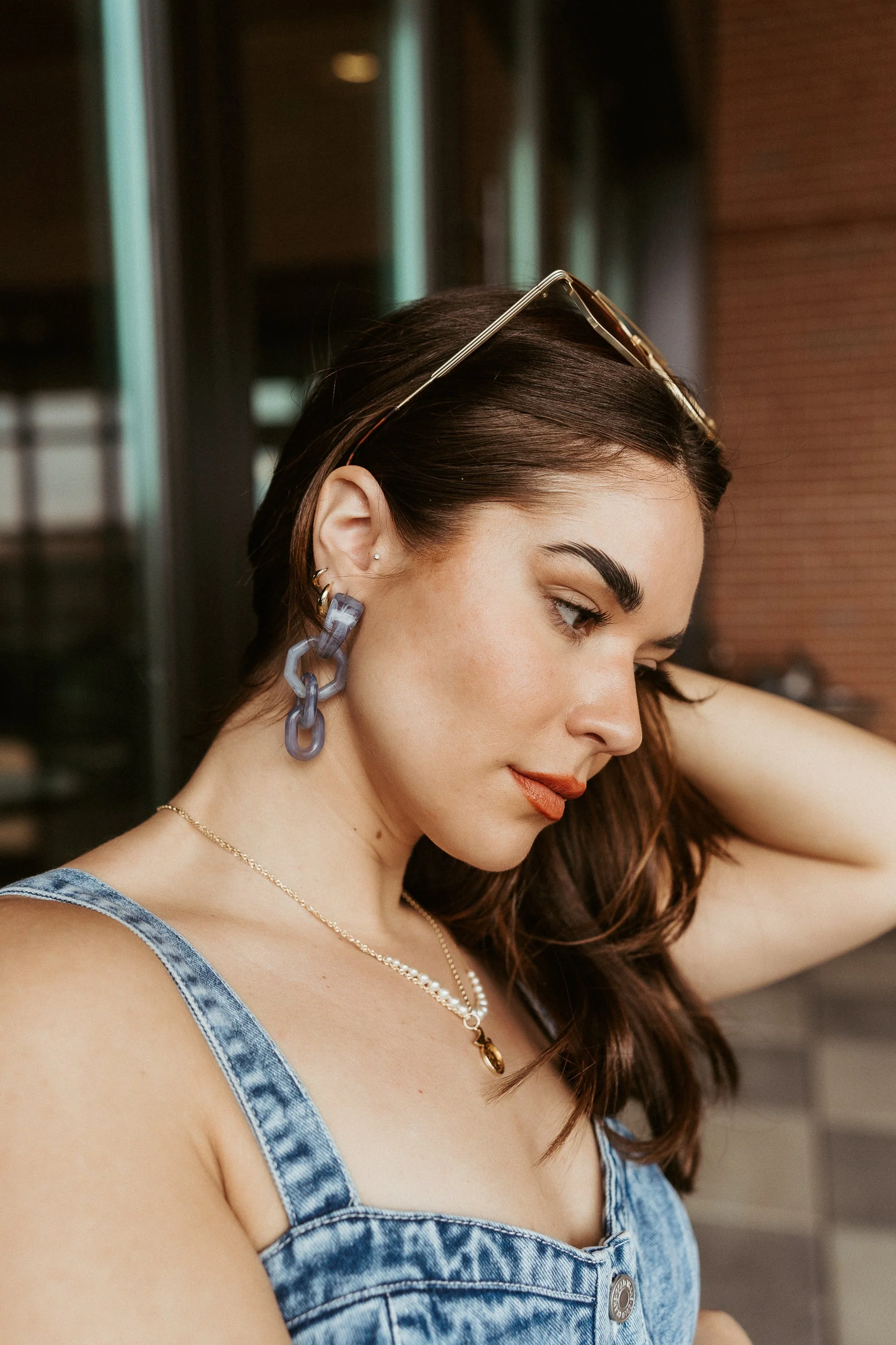 Cheyenne Chain Link Earrings - Image 2