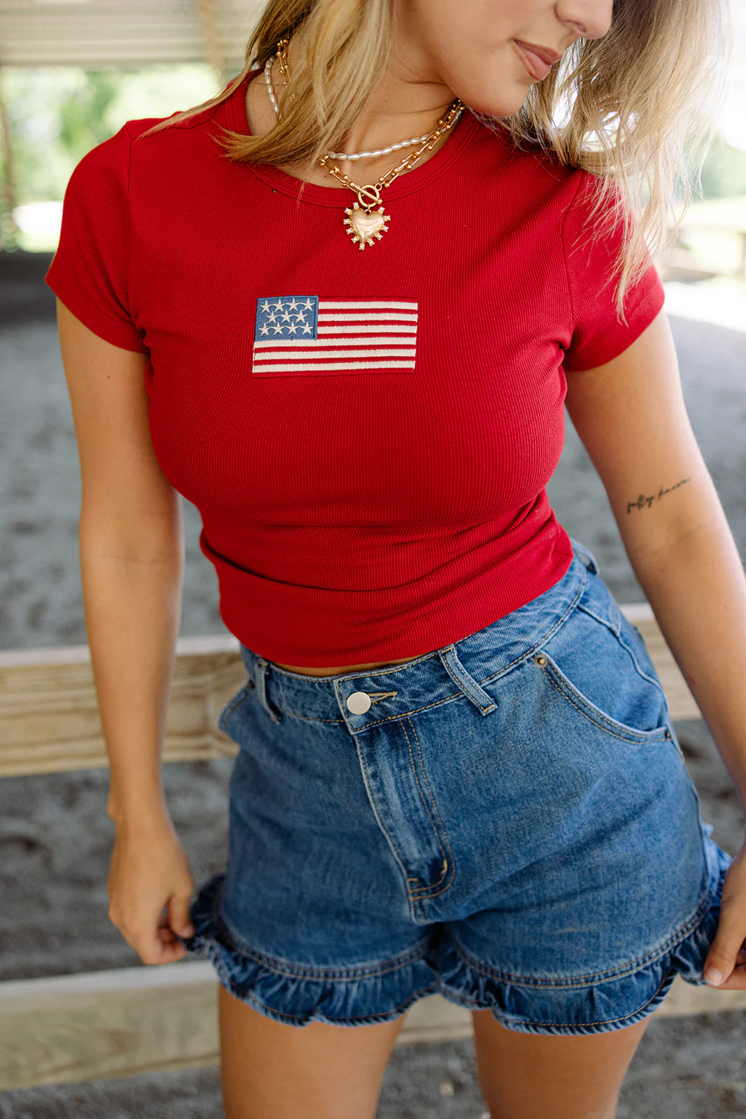 Cheyenne Red American Flag Top - Image 3
