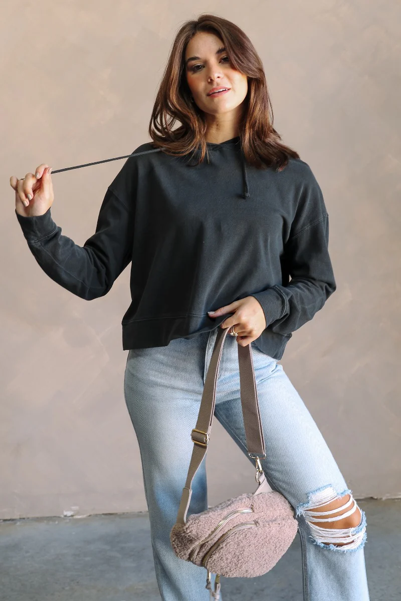 Chloe Black Hoodie Long Sleeve Sweatshirt