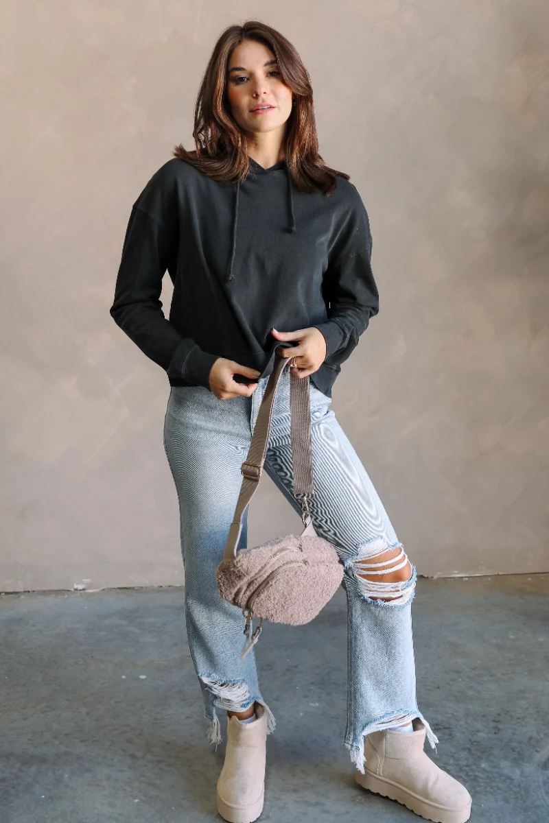 Chloe Black Hoodie Long Sleeve Sweatshirt - Image 2