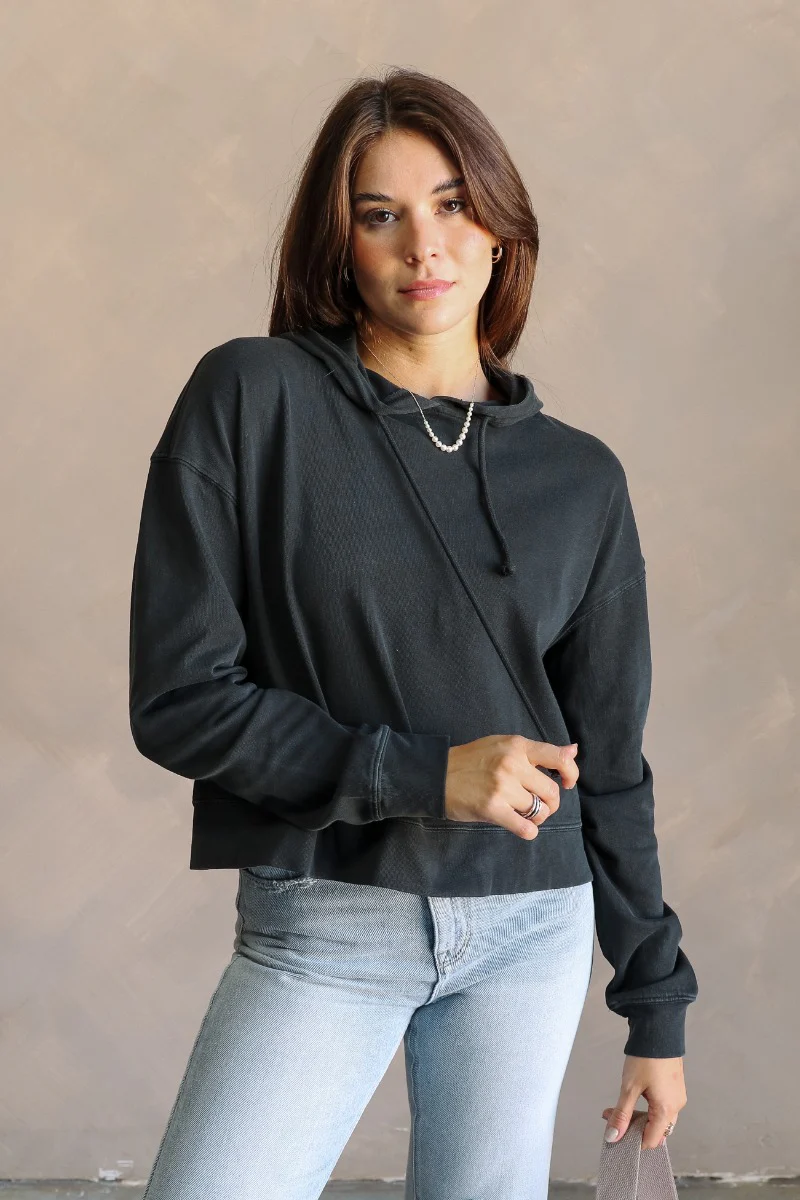 Chloe Black Hoodie Long Sleeve Sweatshirt - Image 3