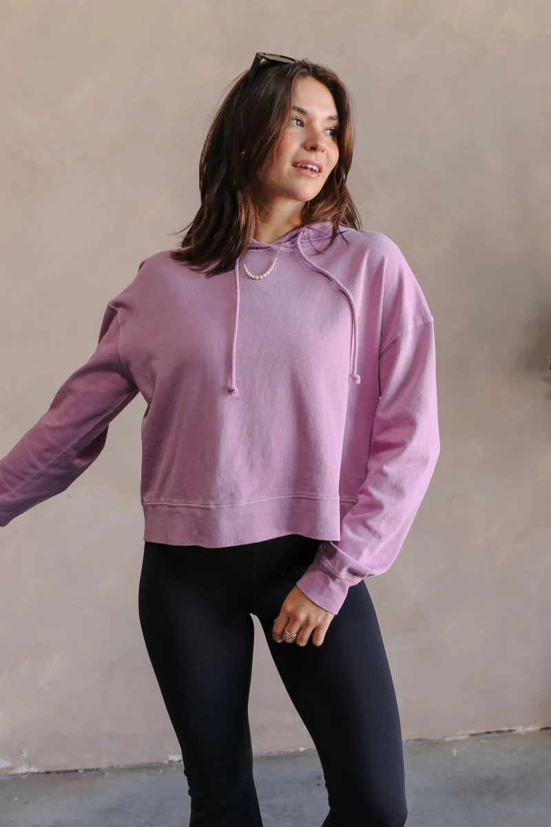 Chloe Purple Hoodie Long Sleeve Sweatshirt - Image 3