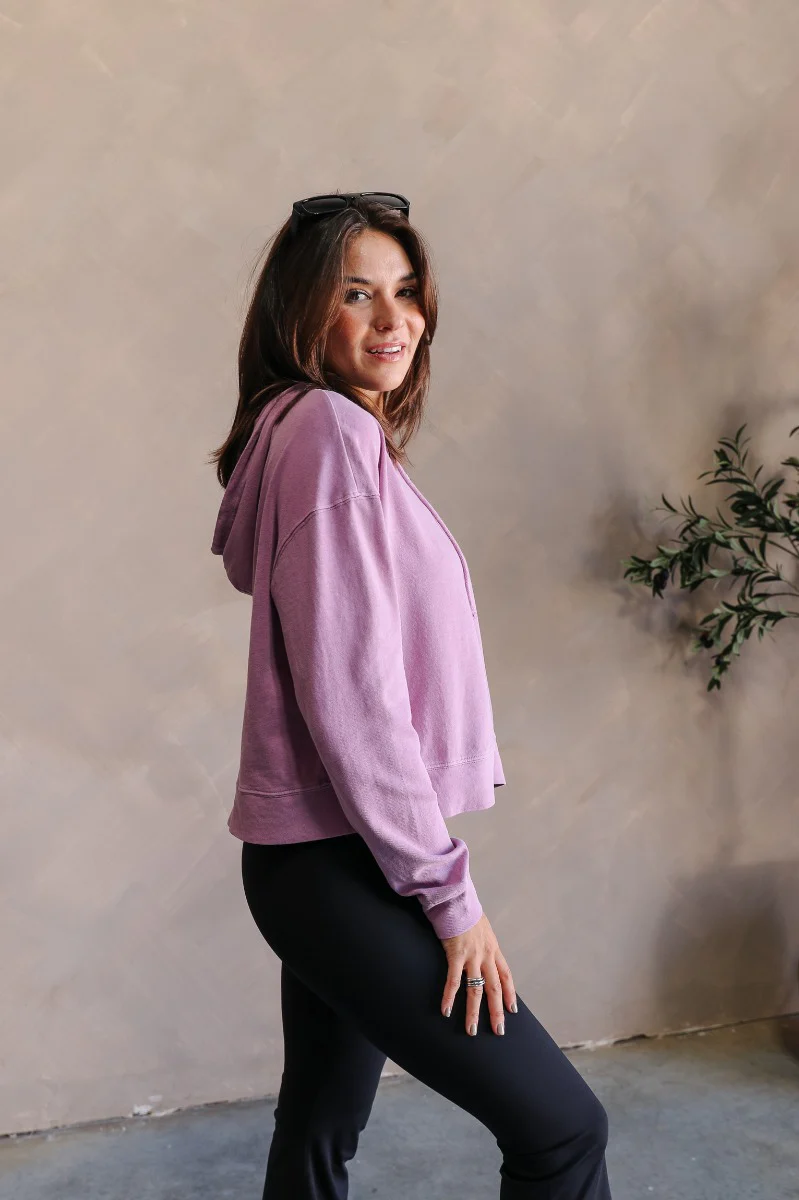 Chloe Purple Hoodie Long Sleeve Sweatshirt - Image 5