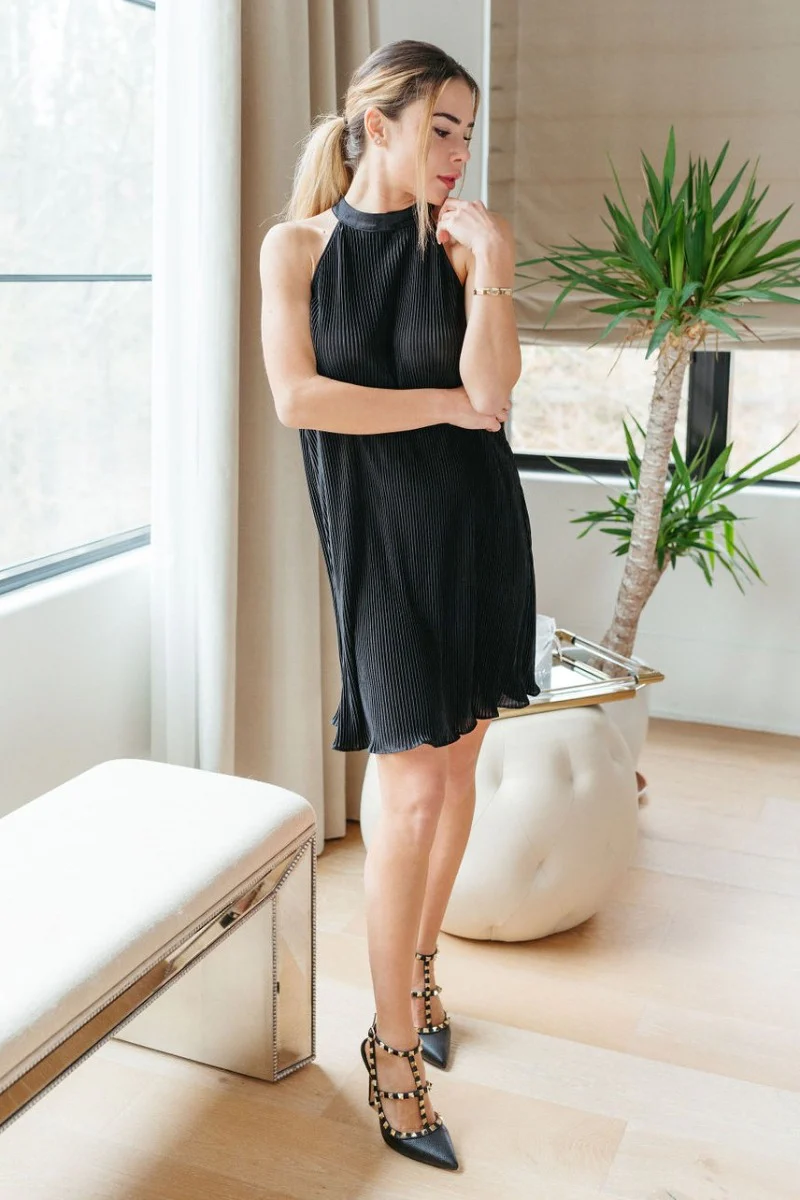 City Nights Plisse Dress