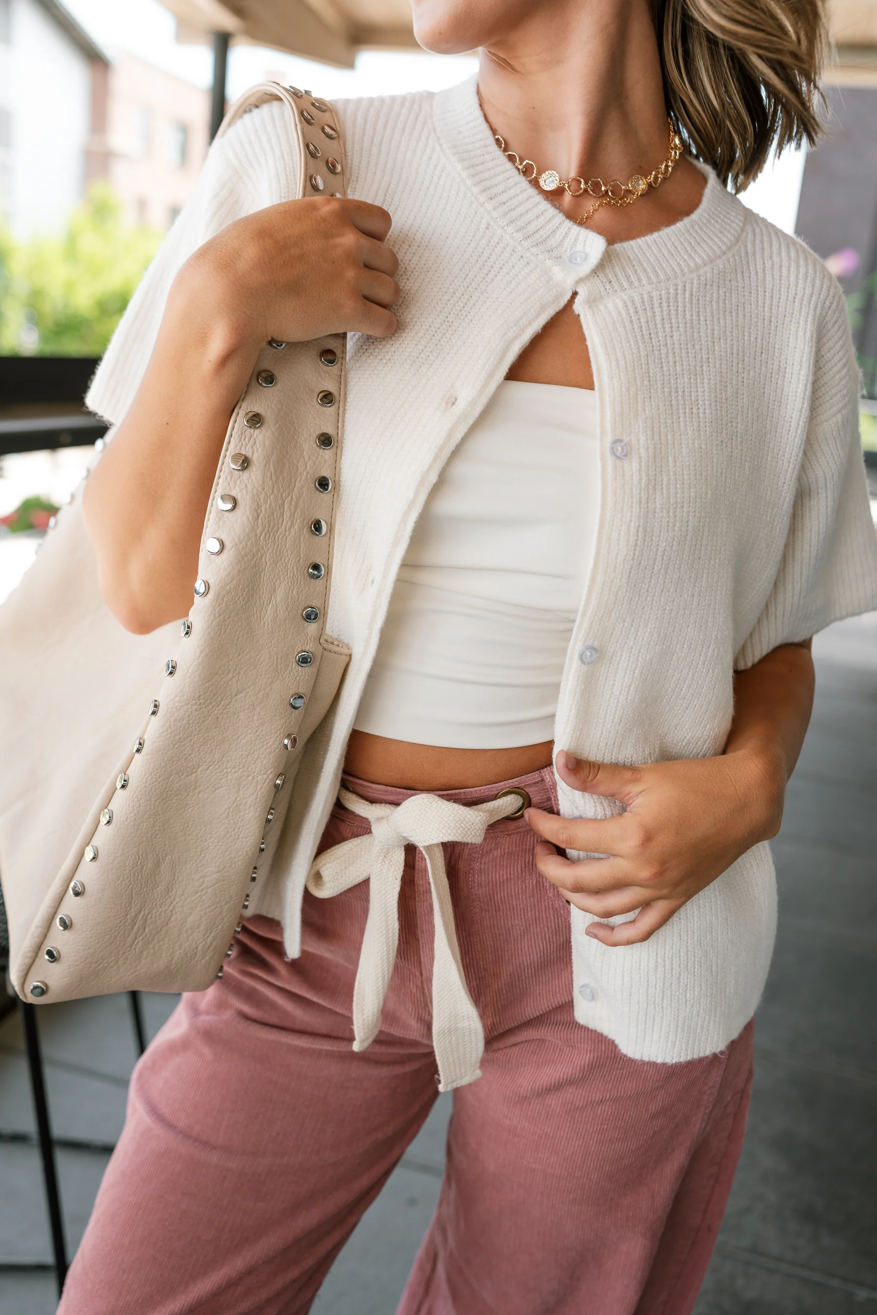 Claire Cream Button-Up Cardigan - Image 6