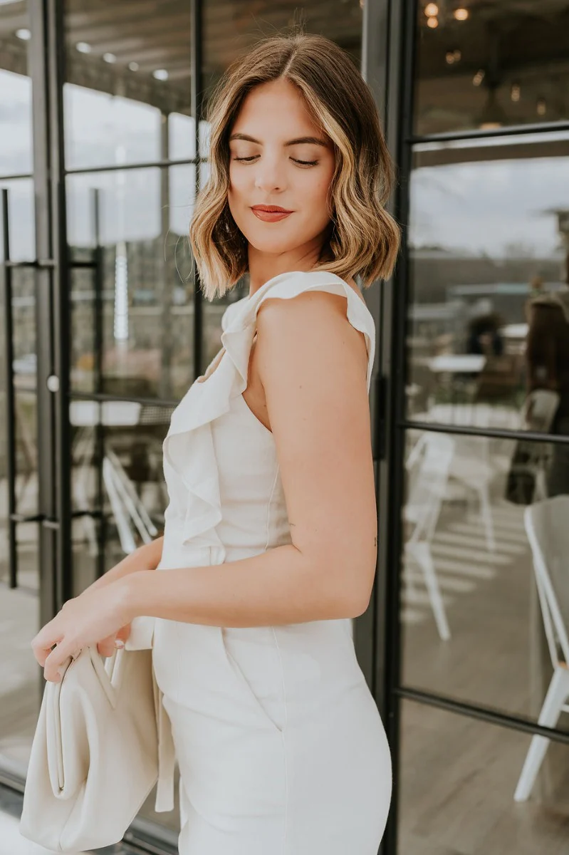 Clara Cream Ruffle Sleeveless Jumpsuit - Image 7