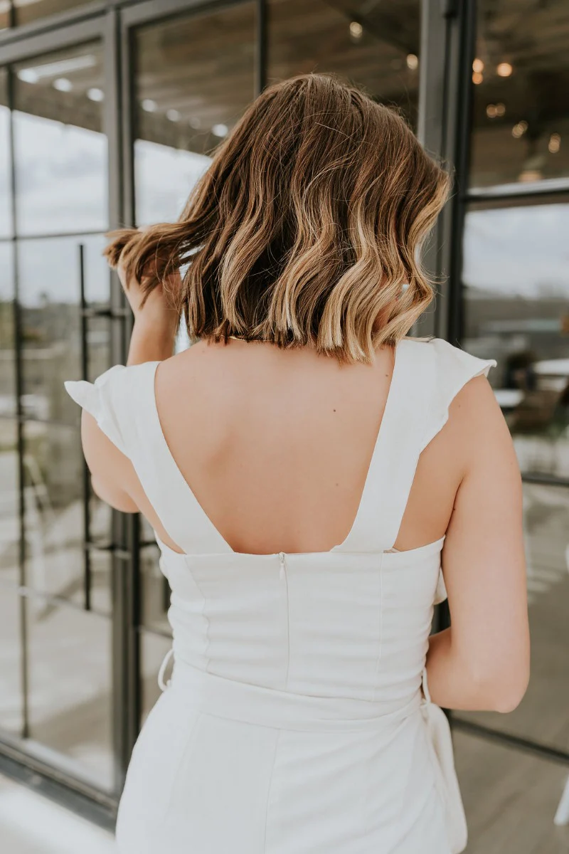 Clara Cream Ruffle Sleeveless Jumpsuit - Image 9