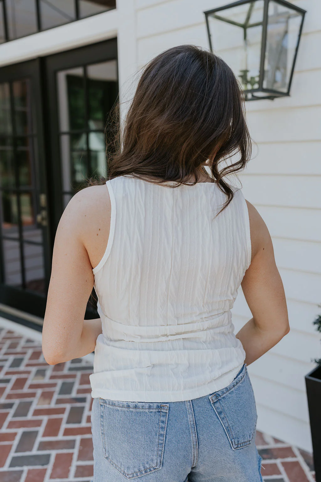 Clara Cream Textured Tank - Image 5
