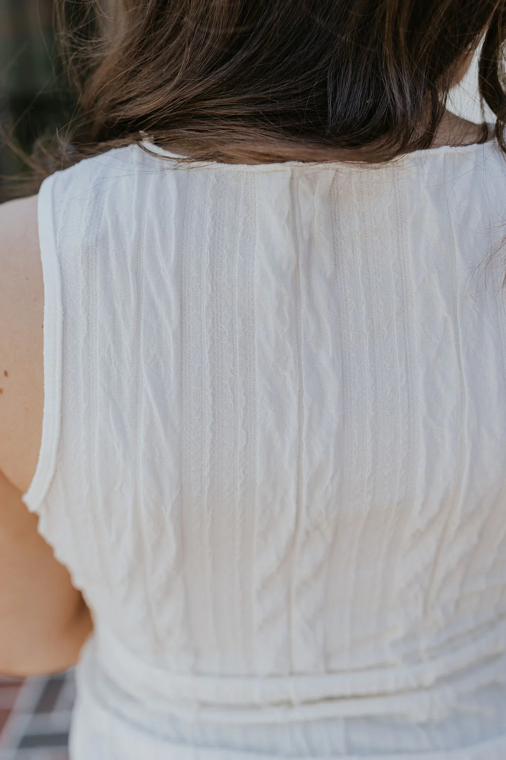 Clara Cream Textured Tank - Image 6