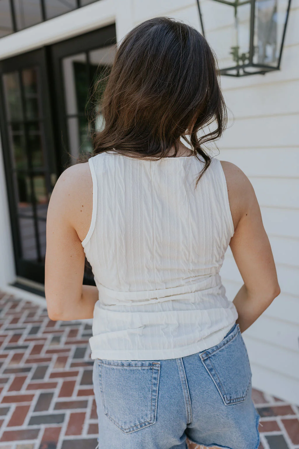 Clara Cream Textured Tank - Image 8