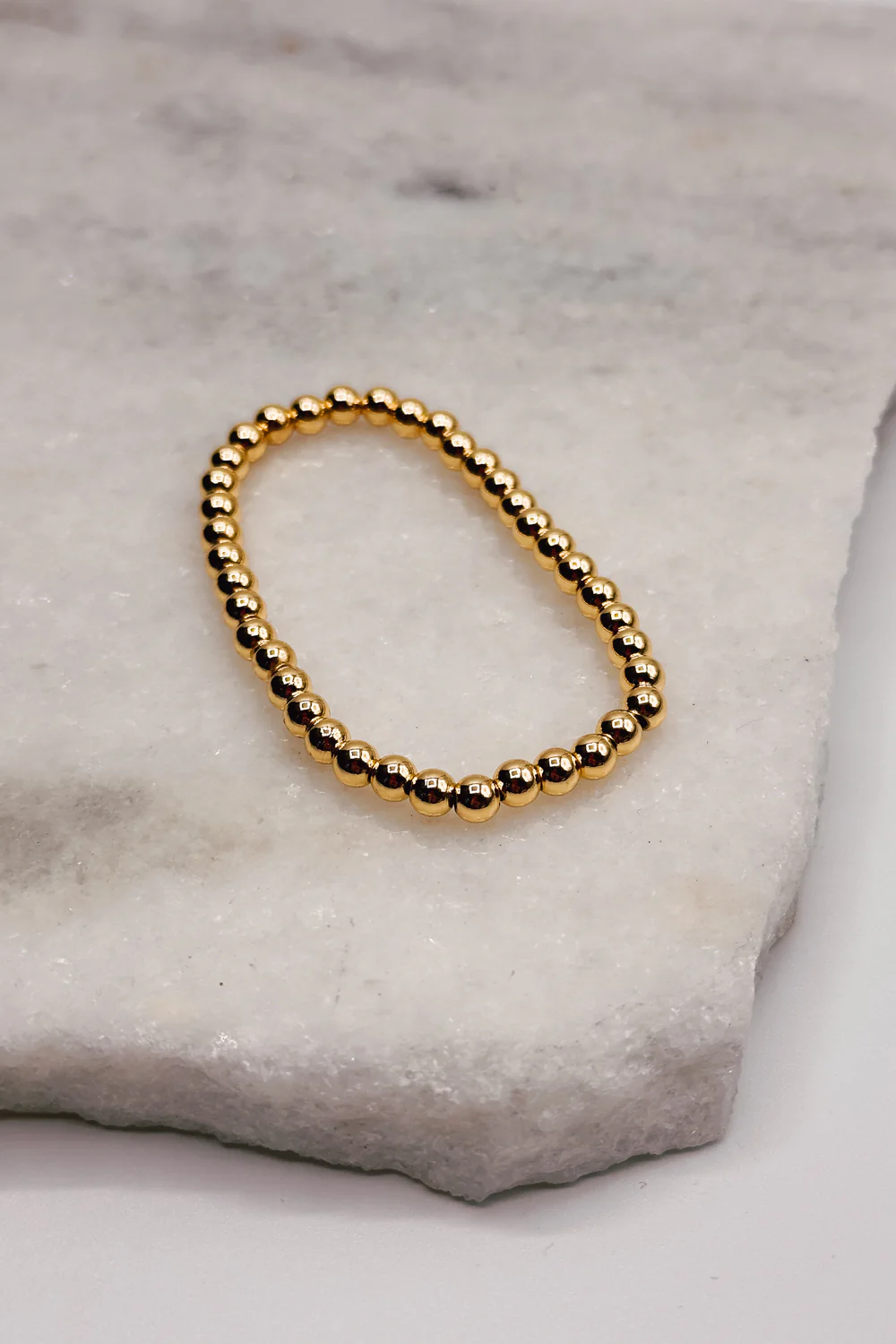 Clara Gold 6mm Beaded Water Resistant Bracelet