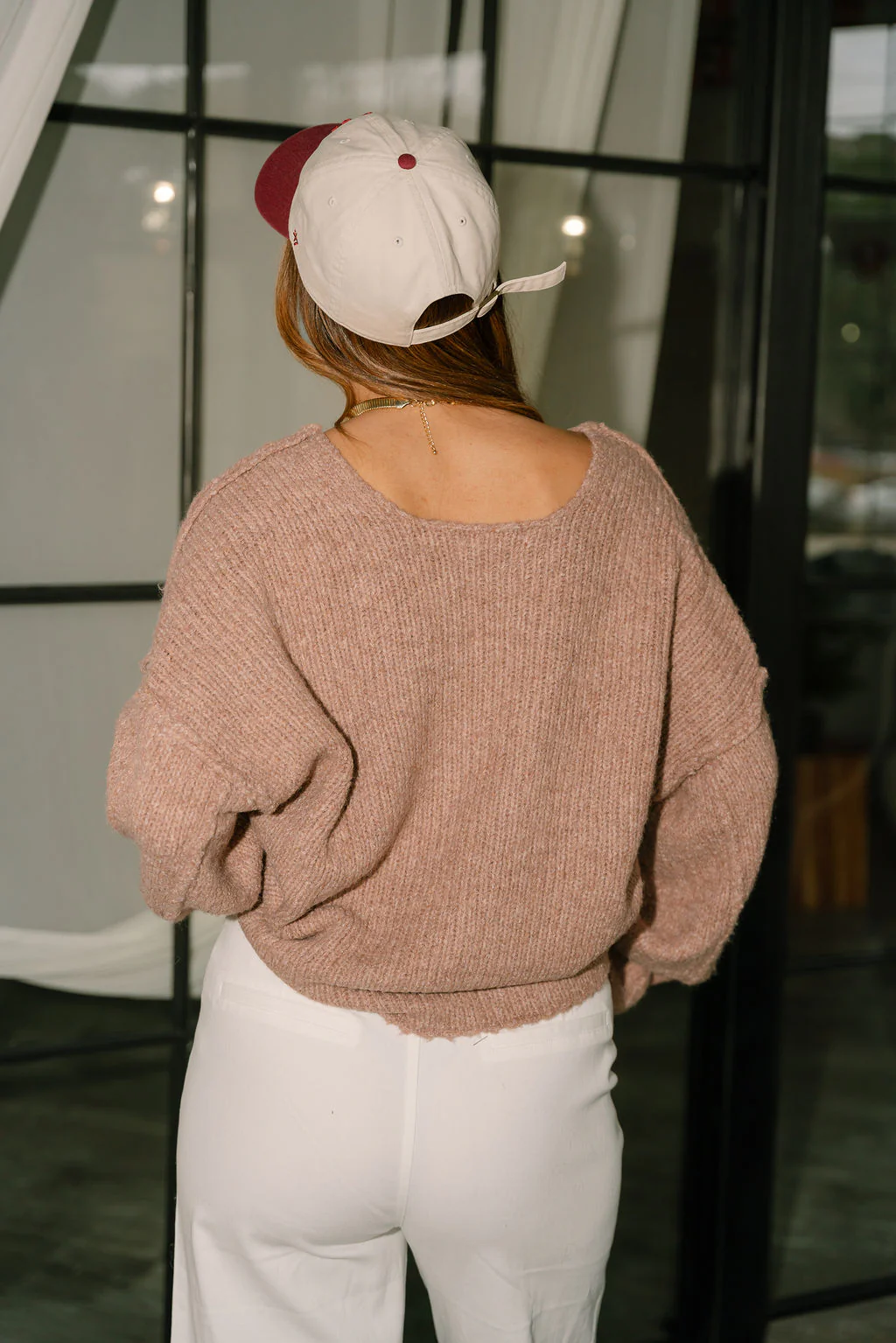 Clara Mocha Brown Knit Sweater - Image 7