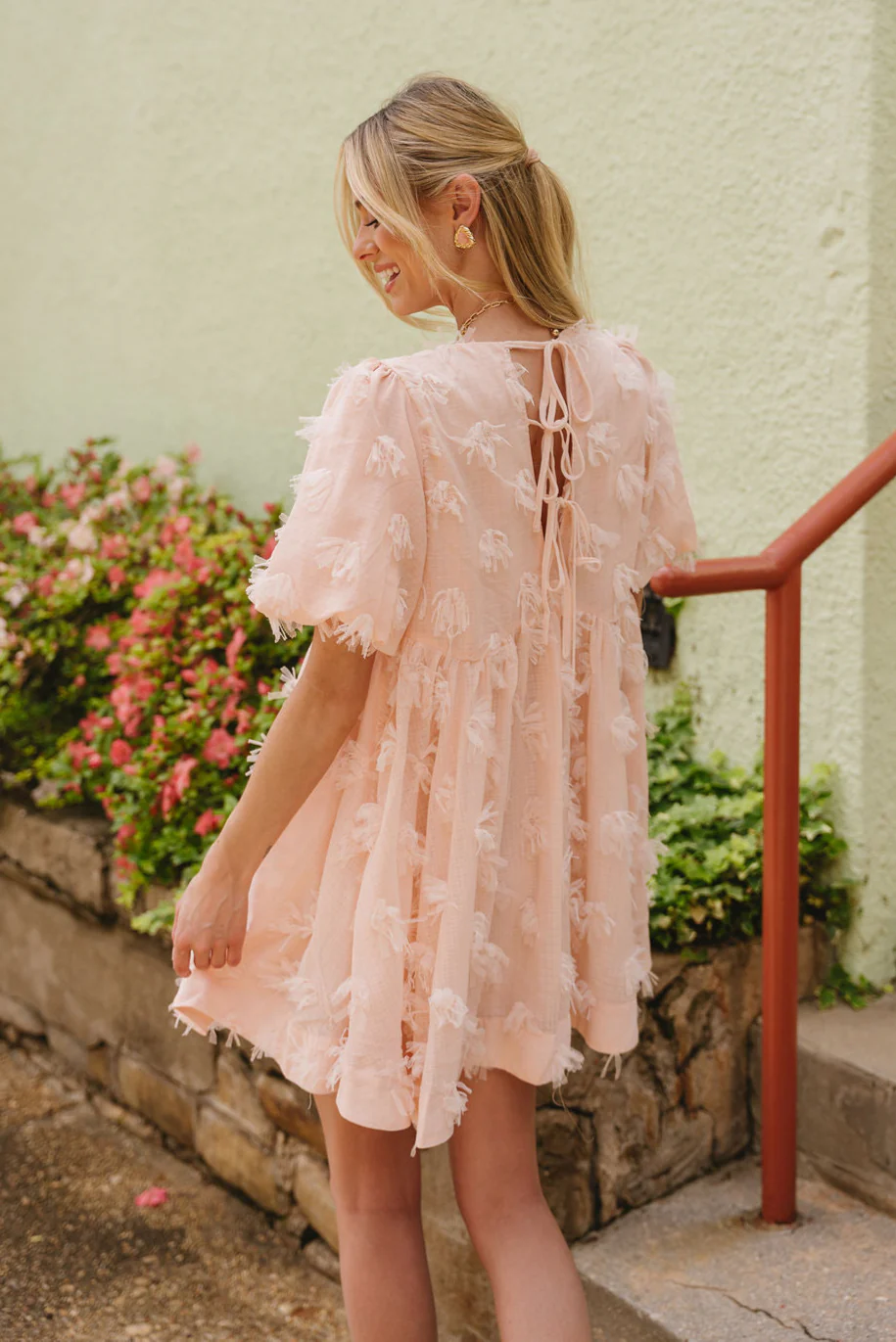 Clarissa Light Pink Mini Dress - Image 10