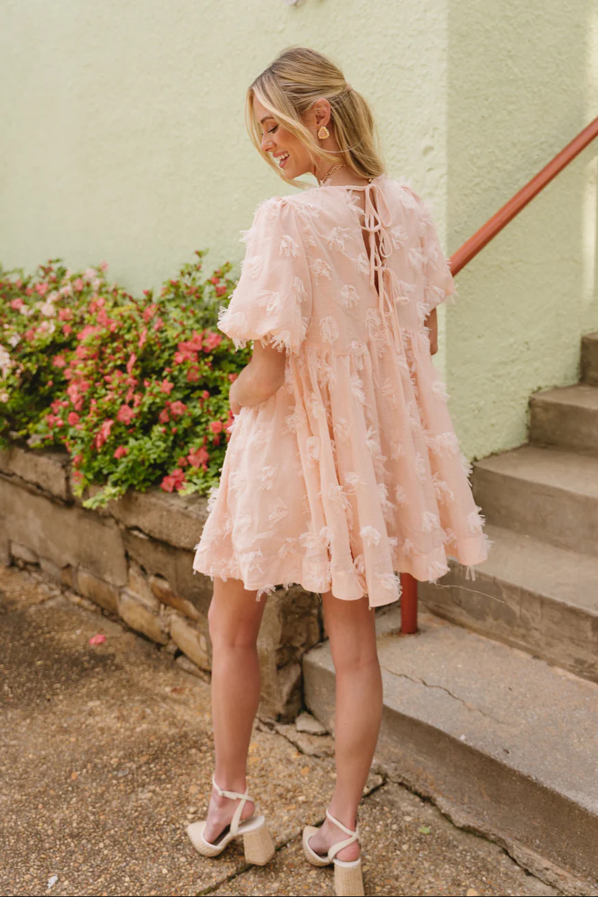 Clarissa Light Pink Mini Dress - Image 11