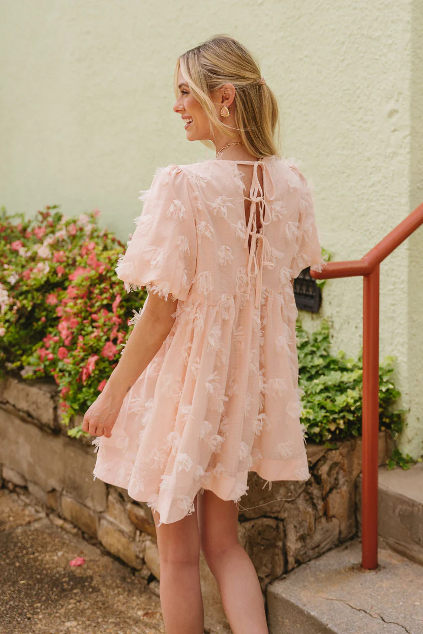 Clarissa Light Pink Mini Dress - Image 4