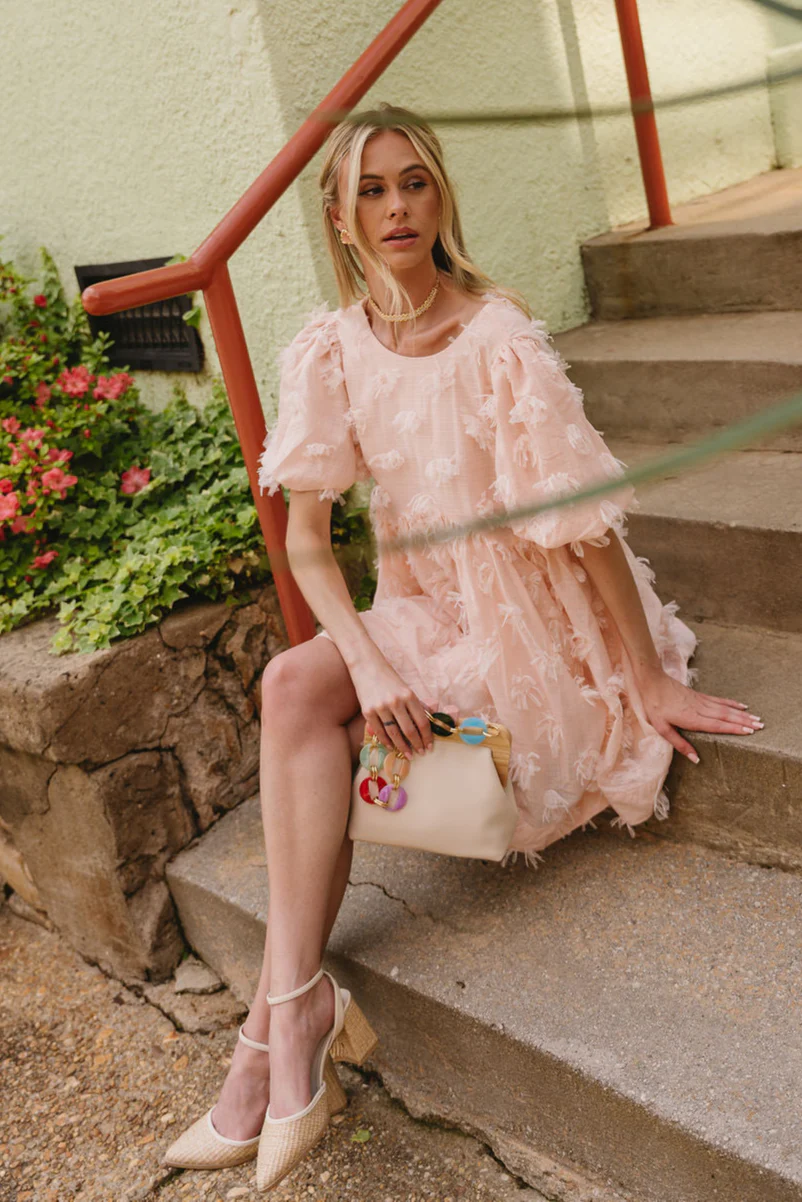 Clarissa Light Pink Mini Dress - Image 5