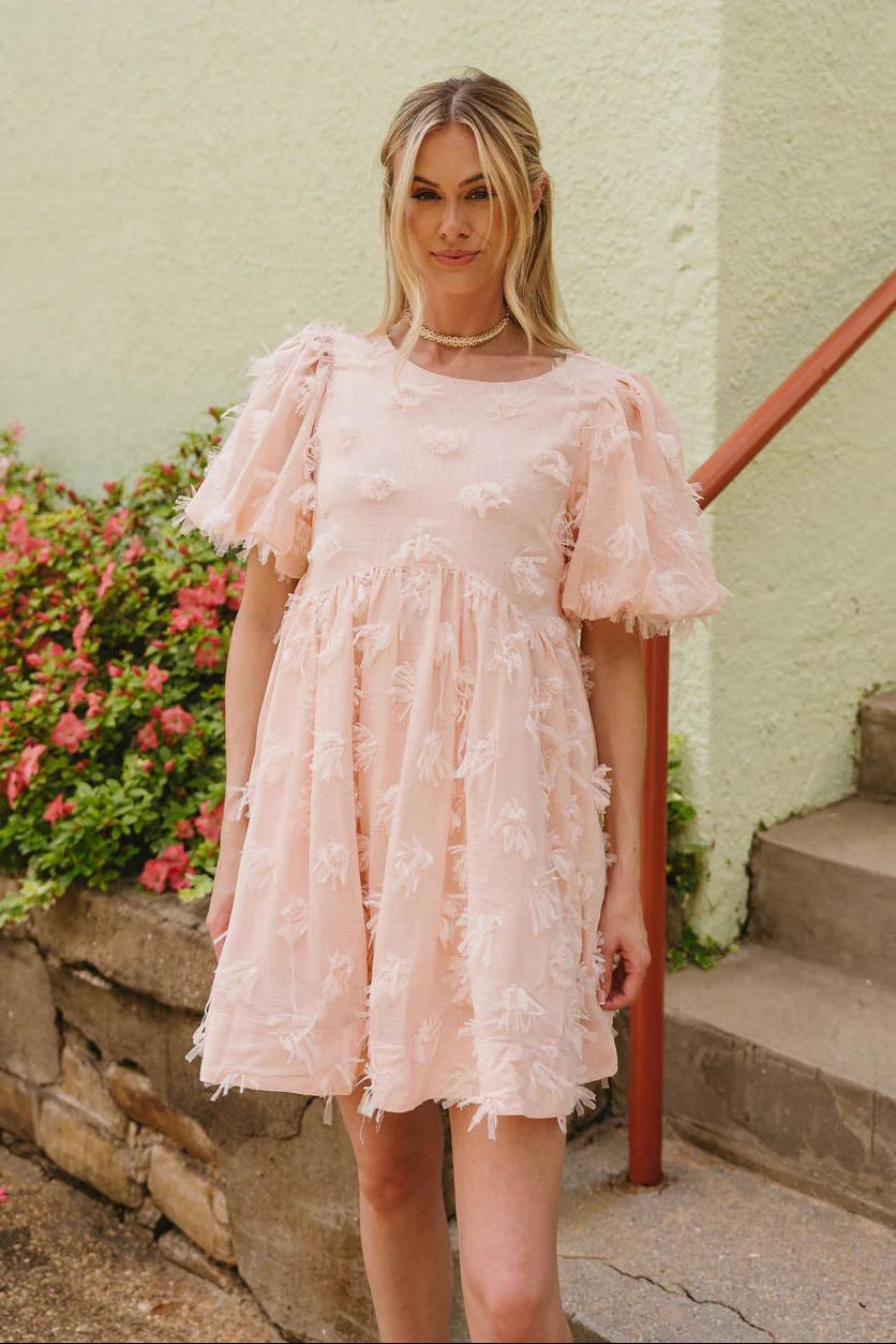 Clarissa Light Pink Mini Dress - Image 7