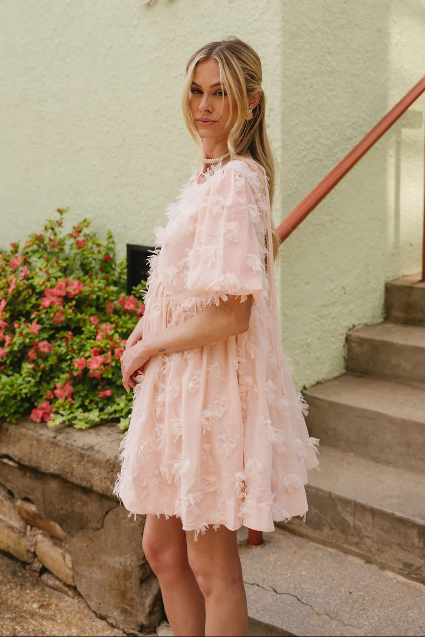 Clarissa Light Pink Mini Dress - Image 9