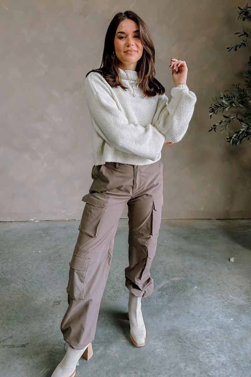 Cleo Brown Parachute Cargo Pants
