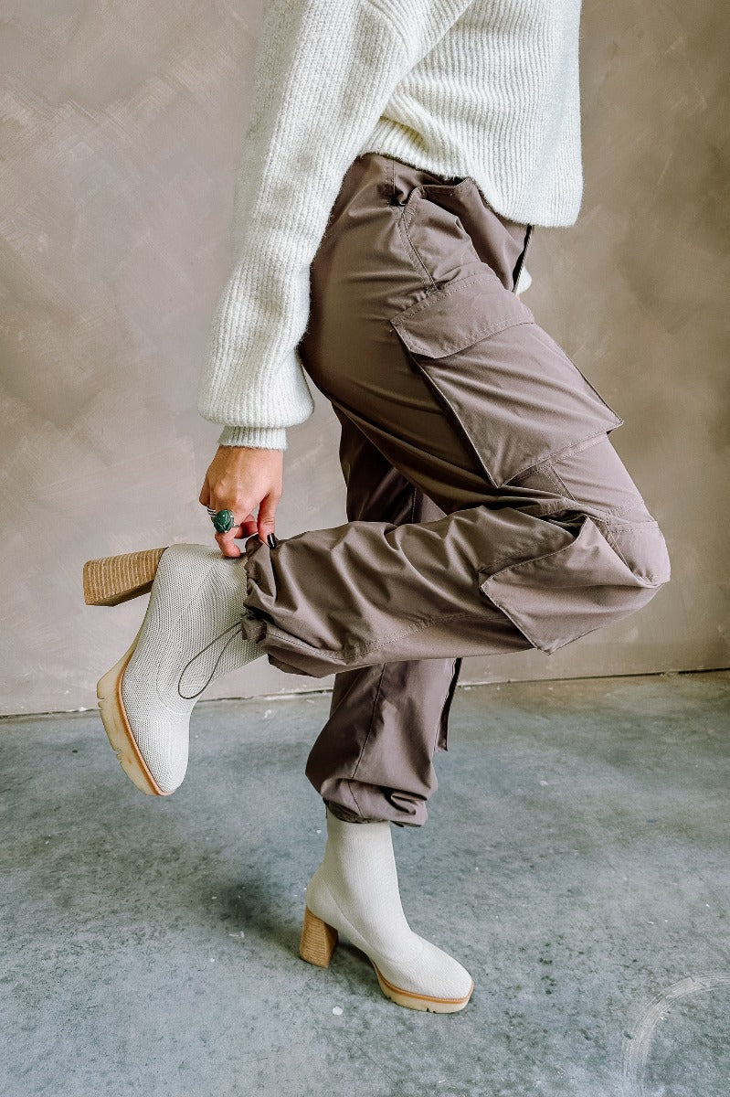 Cleo Brown Parachute Cargo Pants - Image 8