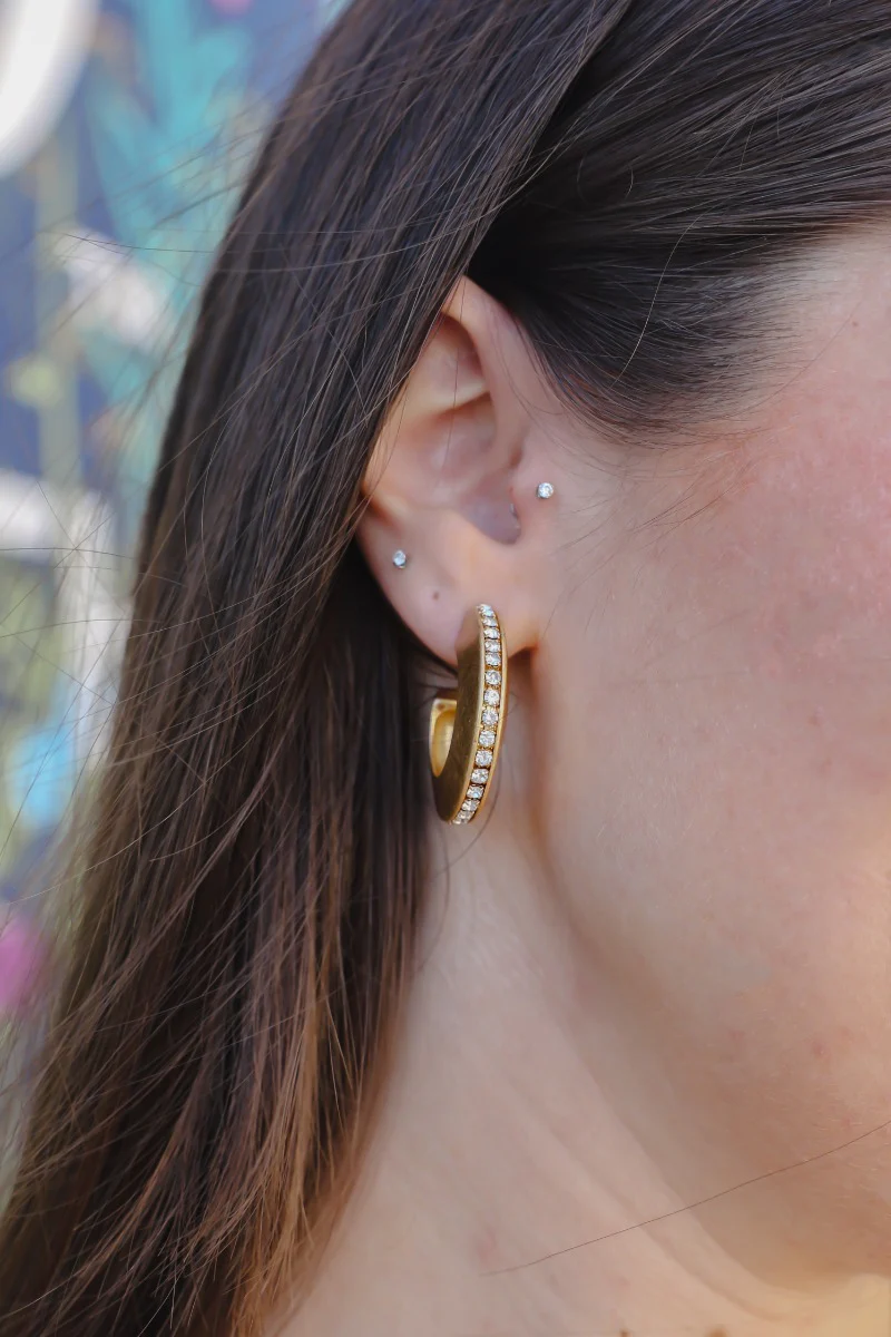 Clear To Me Hoop Earring - Image 2