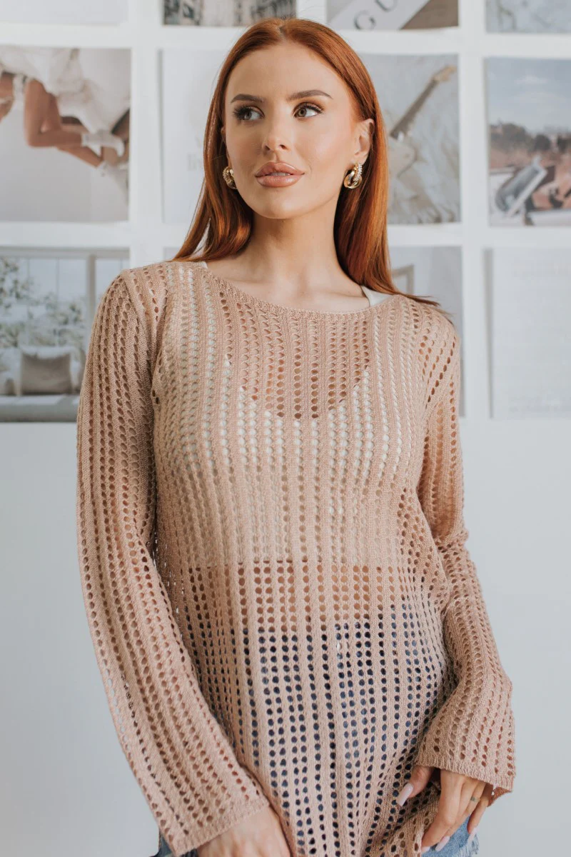 Coast to Coast Cover Up in Taupe