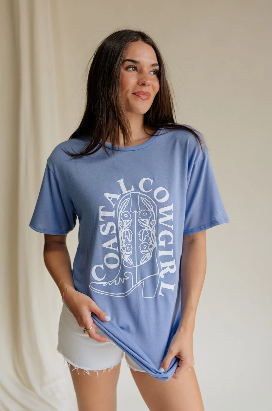 Coastal Cowgirl Light Blue Graphic Tee - Image 2