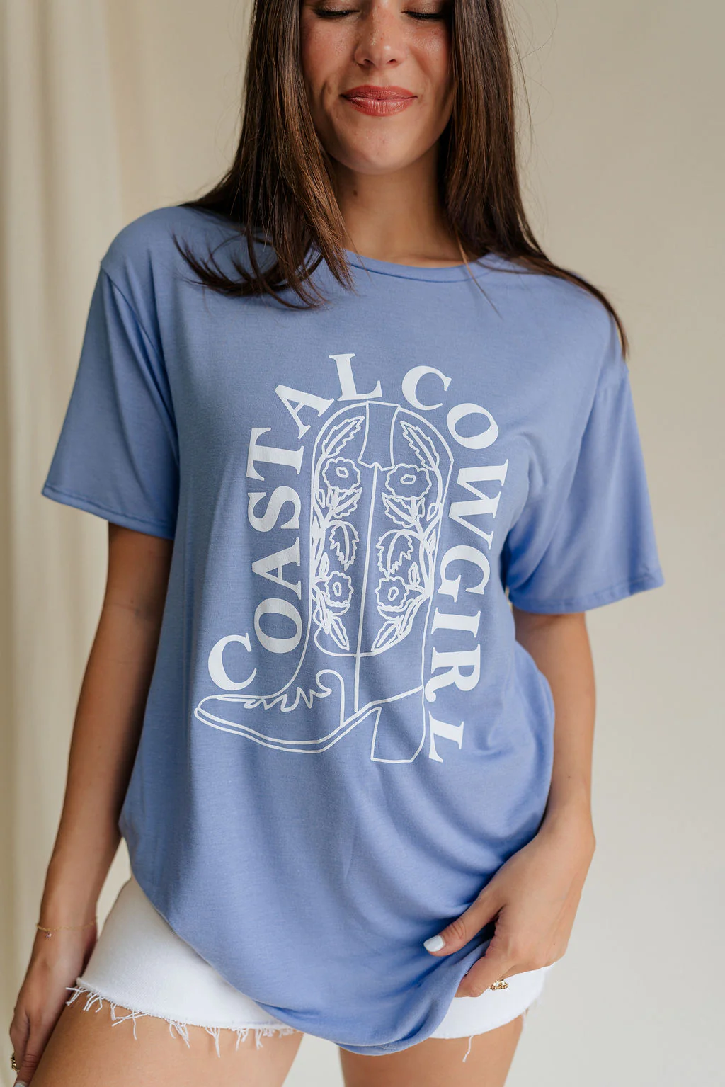 Coastal Cowgirl Light Blue Graphic Tee - Image 3