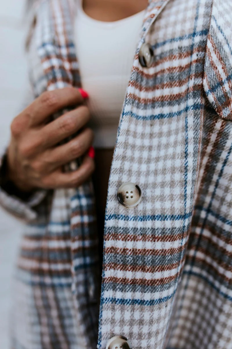 Coffee Date Plaid Shacket - Image 4