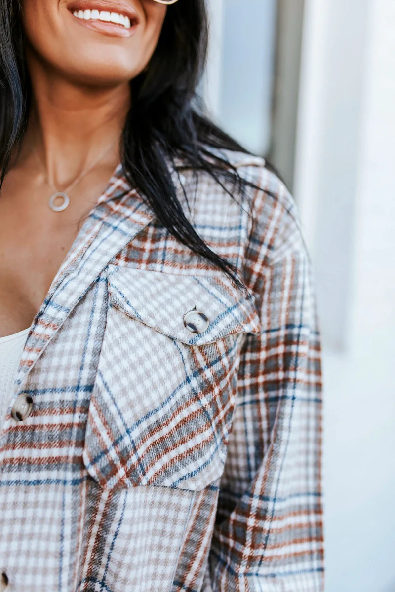 Coffee Date Plaid Shacket - Image 5